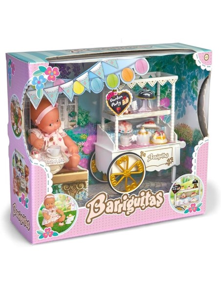 BARRIGUITAS CARRITO DE MERIENDAS CON MUÑECA. FAMOSA.