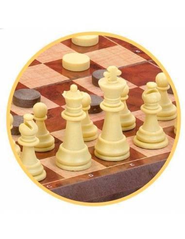 AJEDREZ-DAMAS MAGNETICO 24 CM. PLEGABLE. CAYRO