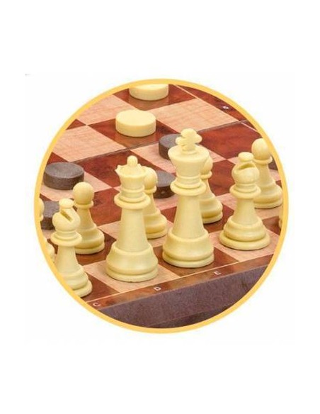 AJEDREZ-DAMAS MAGNETICO 24 CM. PLEGABLE. CAYRO