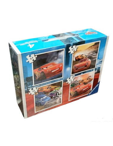 4 PUZZLES PROGRESSIUS CARS. RAVENSBURGER.