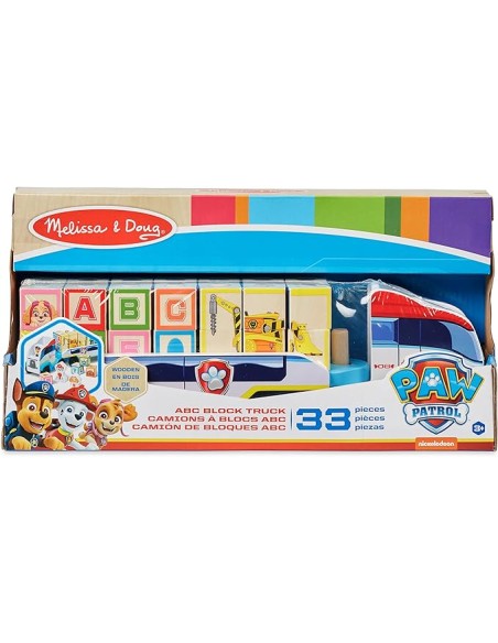PAW PATROL CAMION DE MADERA CON BLOQUES. TOY PARTNER.