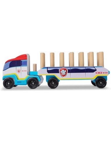 PAW PATROL CAMION DE MADERA CON BLOQUES. TOY...