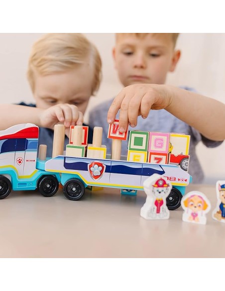 PAW PATROL CAMIÓ DE FUSTA AMB BLOCS. TOY PARTNER