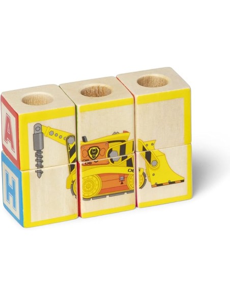 PAW PATROL CAMION DE MADERA CON BLOQUES. TOY PARTNER.