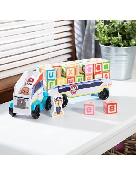 PAW PATROL CAMIÓ DE FUSTA AMB BLOCS. TOY PARTNER