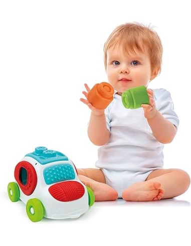 VEHÍCLE AMB TEXTURES. SOFT CLEMMY TOUCH & PLAY....