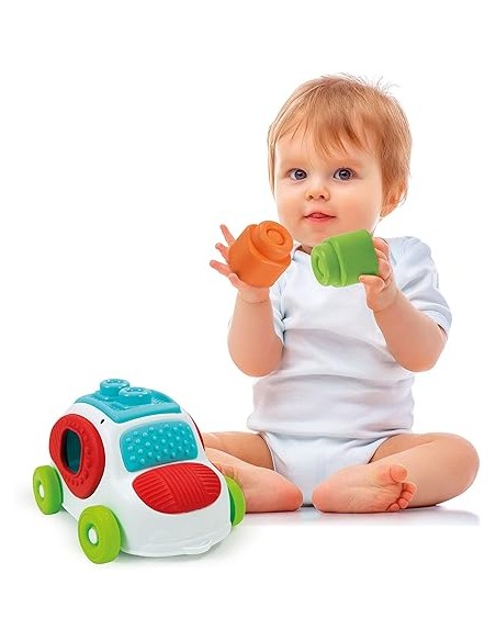 VEHÍCLE AMB TEXTURES. SOFT CLEMMY TOUCH & PLAY. CLEMENTONI