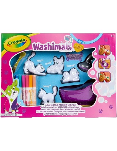 WASHIMALS 4 FIGURES AMB BANYERA I DUTXA. CRAYOLA. 