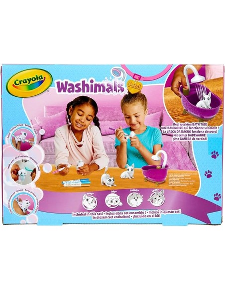 WASHIMALS 4 FIGURES AMB BANYERA I DUTXA. CRAYOLA. 
