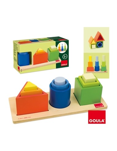 ENCAJABLE DE MADERA FORMAS GEOMÉTRICAS. GOULA.