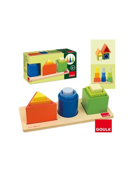 ENCAIXABLE DE FUSTA FORMES GEOMÈTRIQUES. GOULA