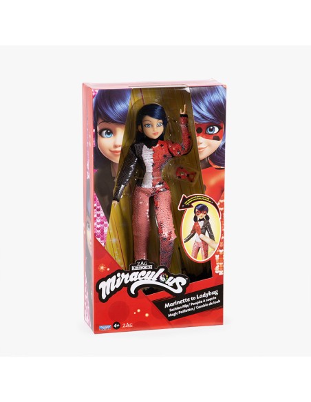 MUÑECA LADY BUG TRANSFORMABLE. BANDAI