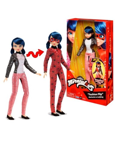 MUÑECA LADY BUG TRANSFORMABLE. BANDAI