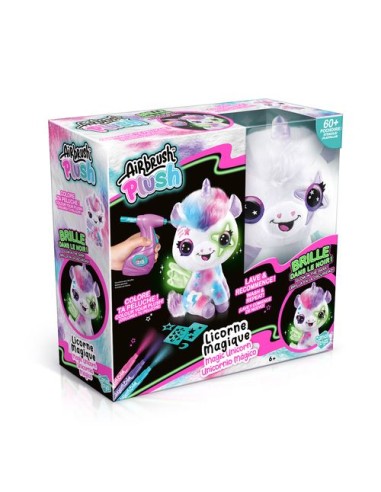 MAGIC INICORNIO AIRBRUSH PLUSH BRILLA EN LA OSCURIDAD. CANAL TOYS