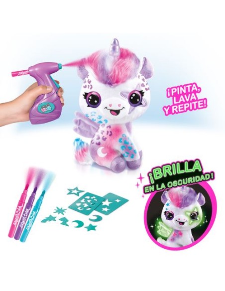 MAGIC INICORN AIRBRUSH PLUSH BRILLA A LA FOSCOR. CANAL TOYS