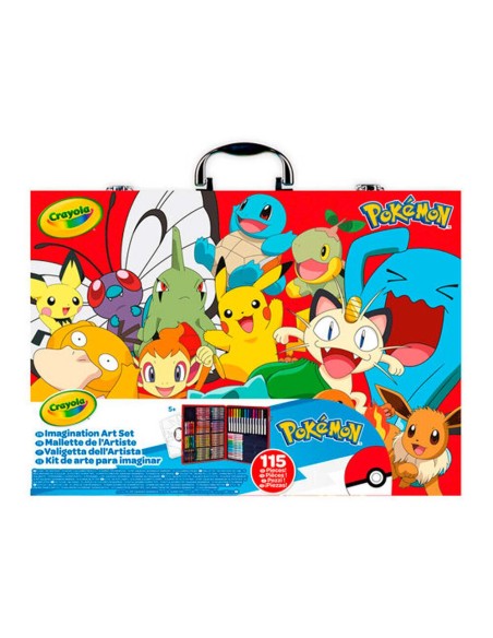 MALETÍ D'ARTISTA POKEMON 115 PECES. CRAYOLA.
