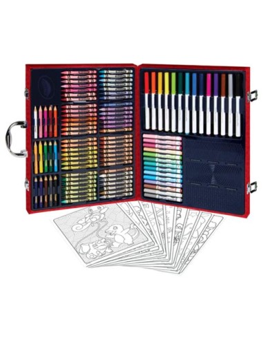 MALETIN DE ARTISTA POKEMON 115 PIEZAS. CRAYOLA.